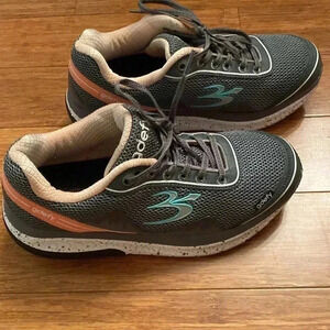 Gdefy verso shock orthotic walking sneaker mighty Walker gray/salmon 8.5